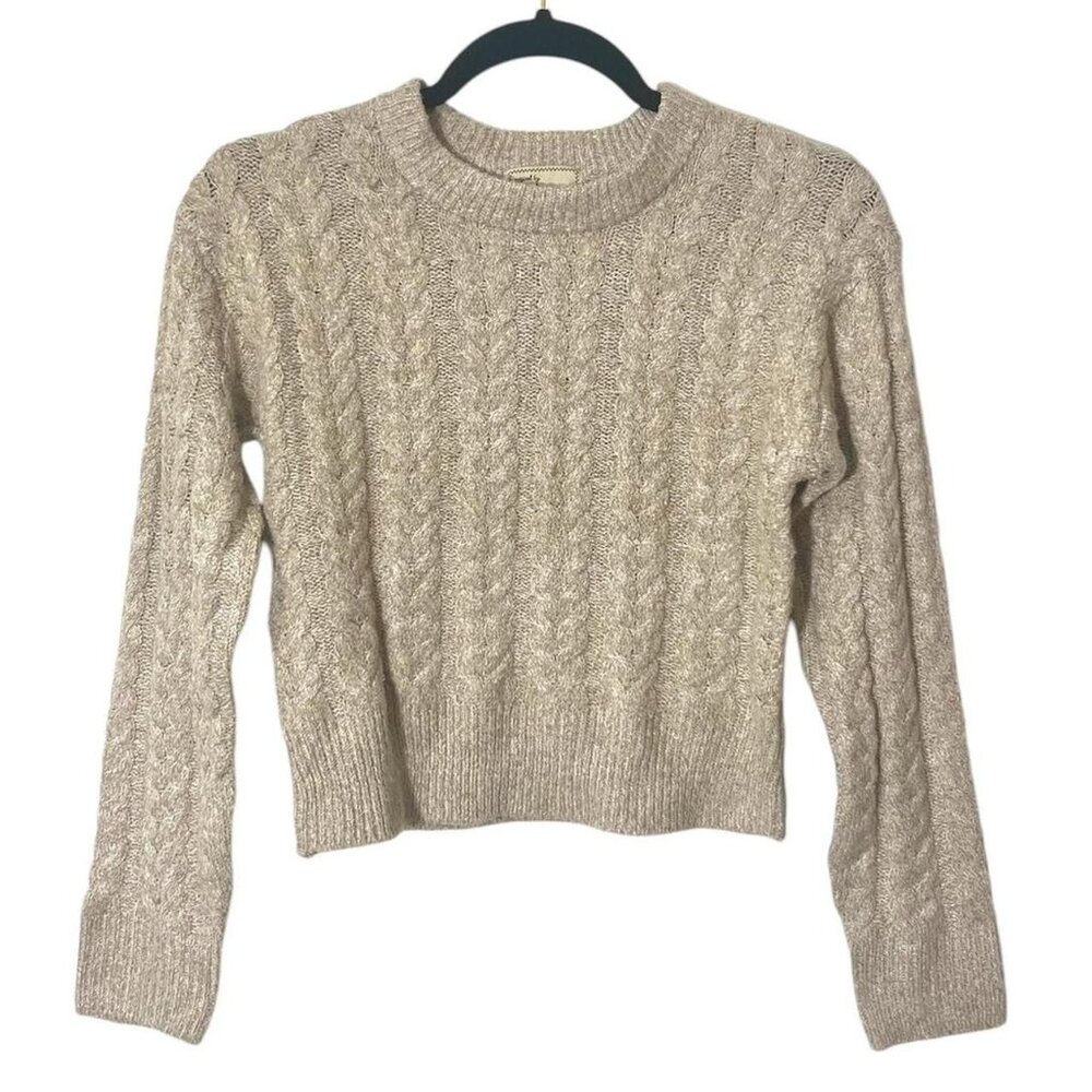 Y2k Tan Cable Knit‎ Sweater